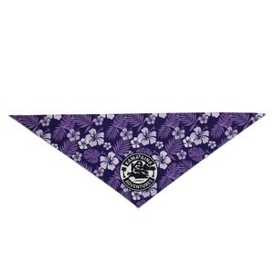 Dog Bandana Purple Hawaiian Floral Print NWOT